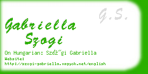 gabriella szogi business card